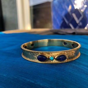 Julie Vos Turquoise and Lapis Bangle